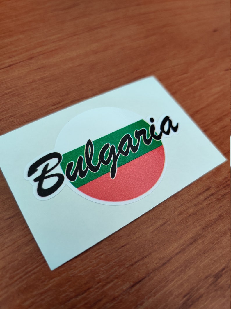 Bulgaria Round Flag Sticker for Laptop Book Fridge Guitar Motorcycle ...