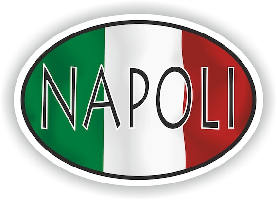 Italy Flag Oval Bumper Sticker Decal - Car Window Or Body Vinyl, Easy Apply