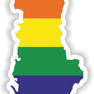 Albanie Gay Rainbow Map Flag Sticker for Laptop Book Fridge Guitar Motorcycle Helmet ToolBox Door PC Boat