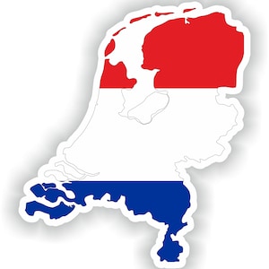 Nederland Kaart Vlag Silhouet Sticker voor Laptop Boek Koelkast Gitaar Motorhelm ToolBox Deur PC Boot