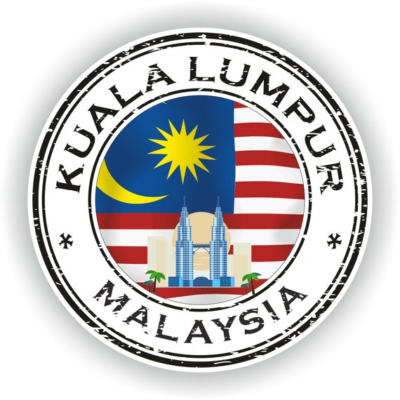 4 x flag decals sticker bike scooter car vinyl helmet motorcycle malaysia