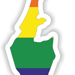 Israel Gay arco iris mapa etiqueta engomada para el libro portátil nevera motocicleta casco ToolBox puerta PC barco