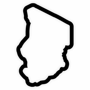 Tschad Karte Flagge Umriss Aufkleber für Laptop Buch Kühlschrank Gitarre Motorrad Helm Tür PC Boot