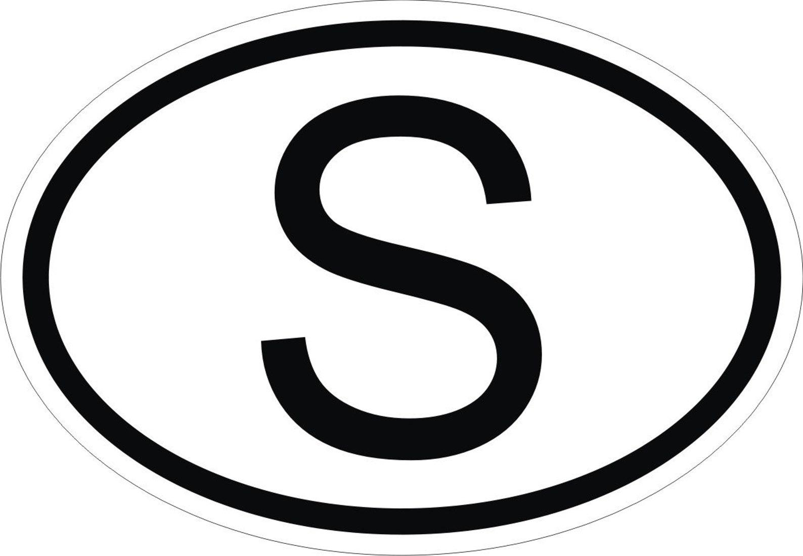 Sweden S Country Code Oval Sticker For Bumper Laptop Book Etsy