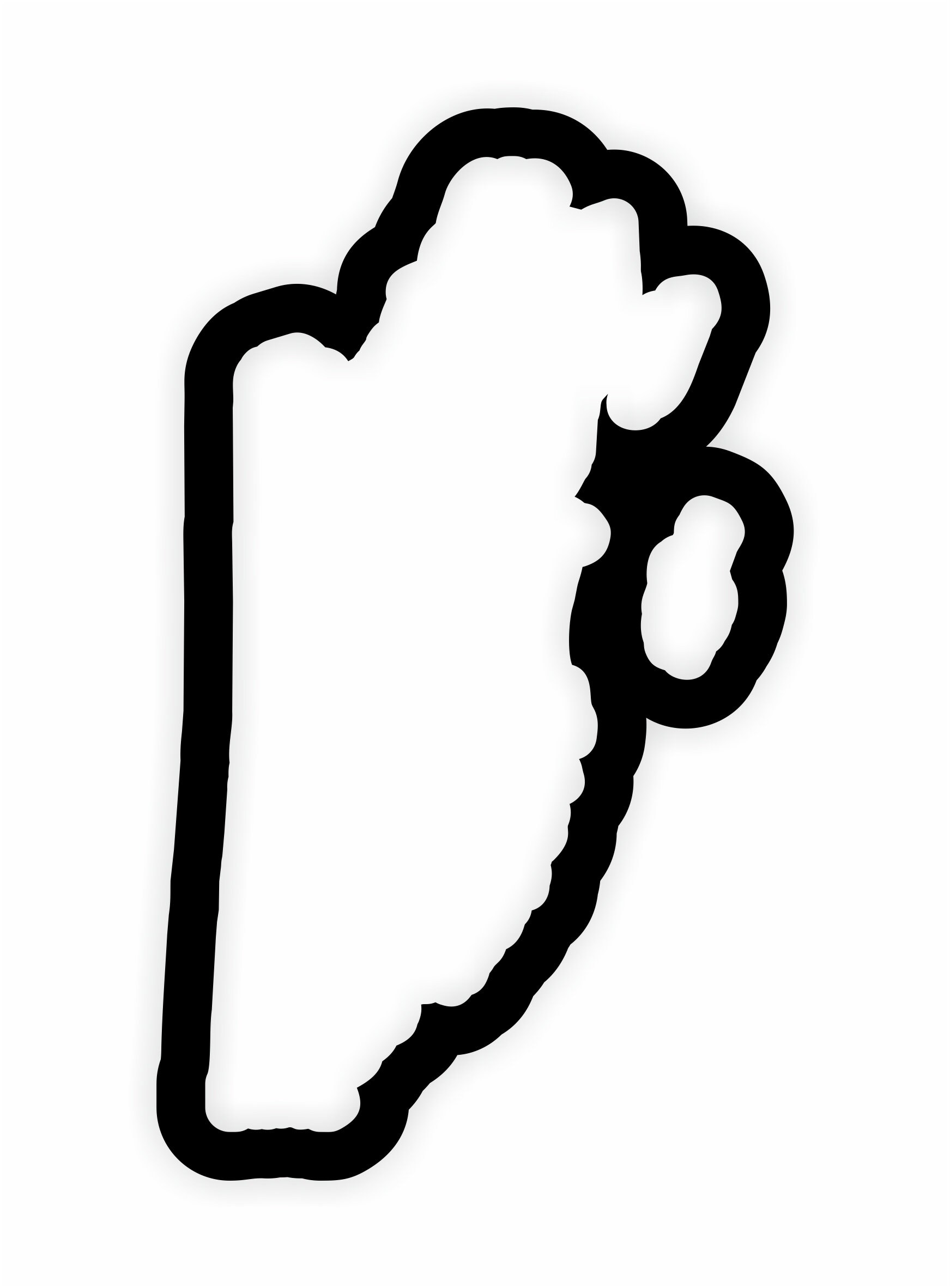 Belize Map Flag Outline Sticker for Laptop Book Fridge Guitar Motorcycle Helmet Door PC Boat