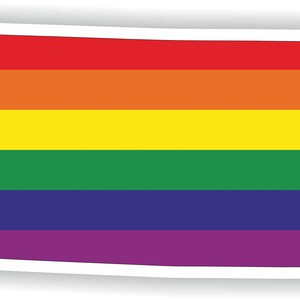 Kansas Gay Arco Iris Mapa Etiqueta engomada para el libro portátil Nevera Motocicleta Casco ToolBox Puerta PC Barco