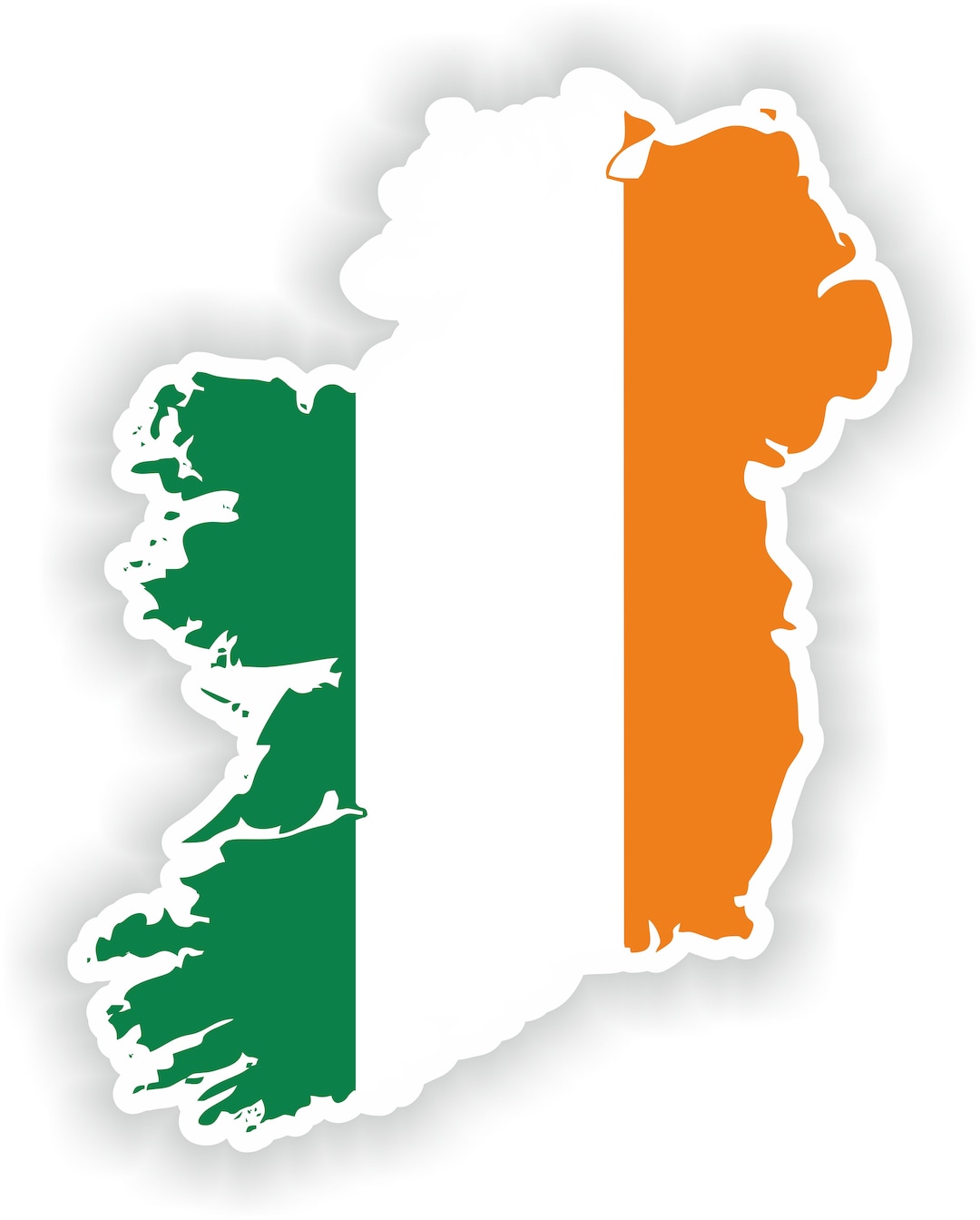 Calcomanía De Vinilo Con Diseño De Bandera De Irlanda Y