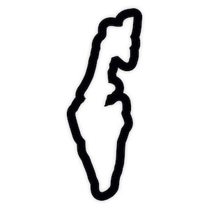 Autocollant de contour de drapeau de carte d'israël pour ordinateur portable, livre, réfrigérateur, guitare, moto, casque, porte, PC, bateau