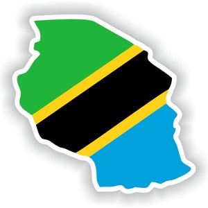 Tanzania mapa pegatina bandera para el libro portátil nevera guitarra casco de motocicleta toolbox puerta PC barco
