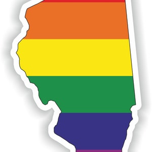 Illinois Gay Arco Iris Mapa Etiqueta engomada para el libro portátil Nevera Motocicleta Casco ToolBox Puerta PC Barco