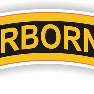 Airborne Tab Logo Sticker for Laptop Book Fridge Guitar Motorcycle Helmet ToolBox Door PC Boat