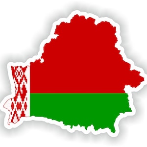 Bielorrusia Mapa Bandera Silueta Pegatina para Laptop Libro Nevera Guitarra Chaqueta Casco Herramienta Caja PC Barco