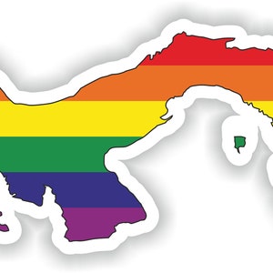 Panamá Gay arco iris mapa etiqueta engomada para el libro portátil nevera motocicleta casco ToolBox puerta PC Barco