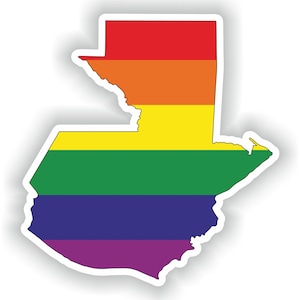 Guatemala Homosexuell Regenbogen Karte Flagge Aufkleber für Laptop Buch Kühlschrank Gitarre Gitarre Motorrad Helm ToolBox Tür PC Boot