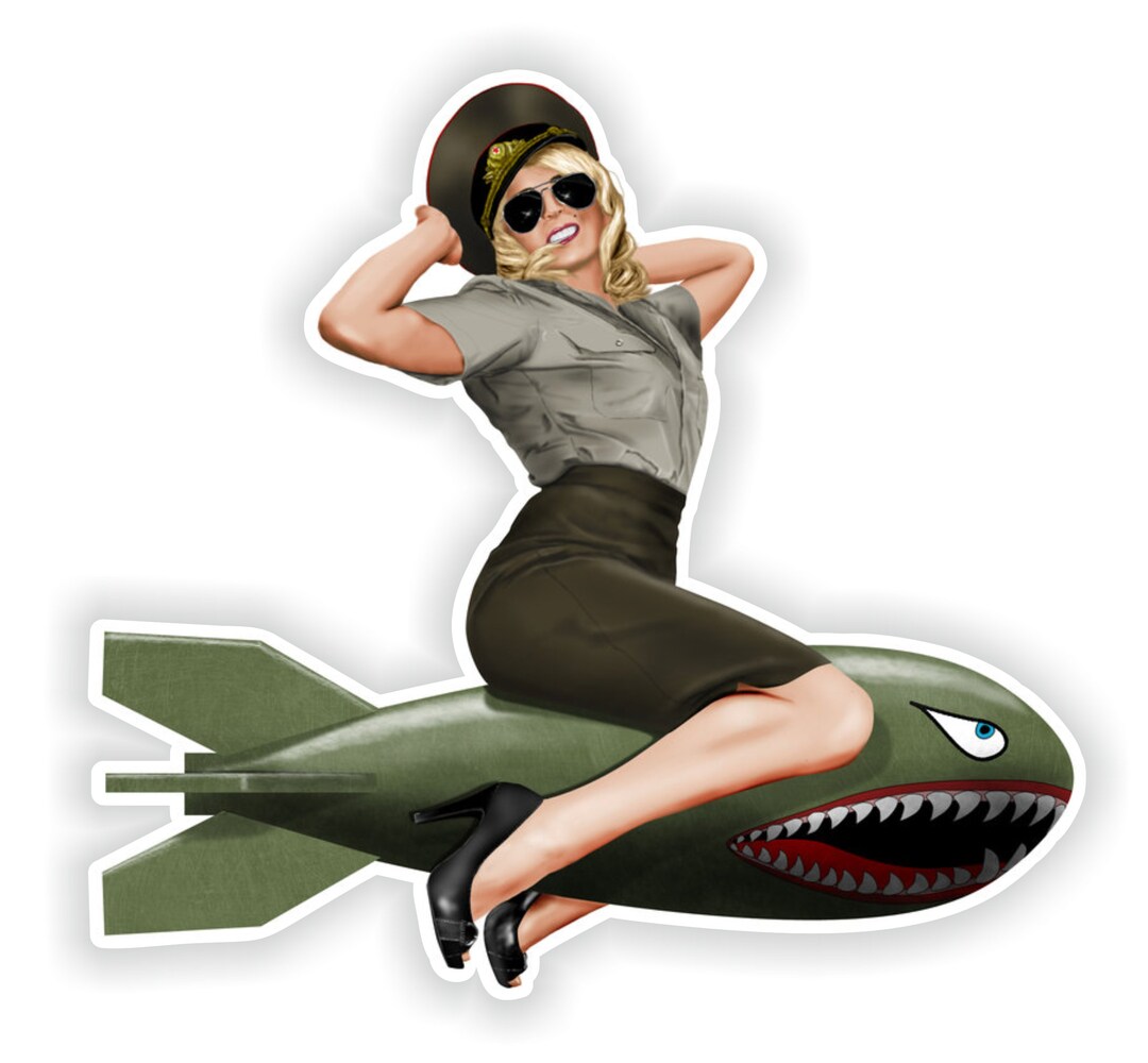 Pin up Girl Sticker Vintage Sexy #17 for Laptop Tablet Helmet ...