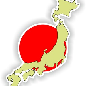 Japón mapa bandera silueta pegatina para el libro portátil nevera motocicleta casco ToolBox puerta PC barco