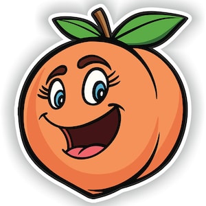 Peach Fruit - Digital File Download - svg, png, eps, jpg