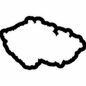 Etiqueta engomada del contorno de la bandera del mapa de la República Checa para el libro del ordenador portátil nevera guitarra casco de la motocicleta puerta PC barco