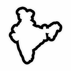 Indien Karte Flagge Umriss Aufkleber für Laptop Buch Kühlschrank Gitarre Motorrad Helm Tür PC Boot