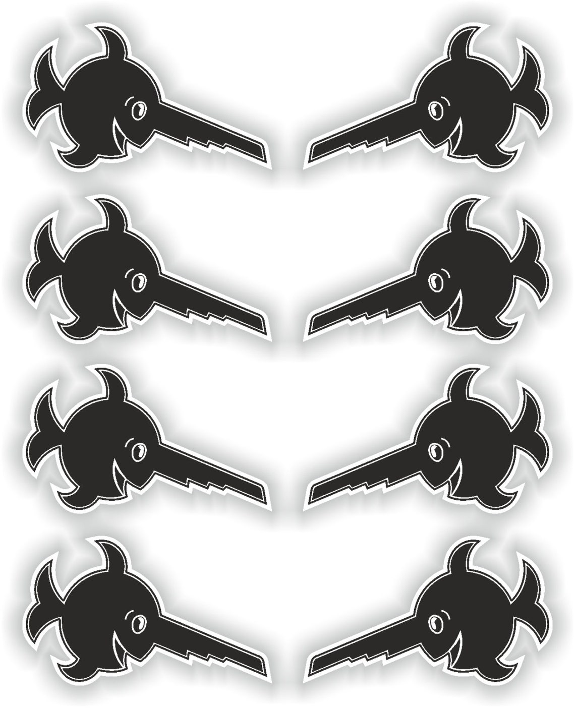 LAUGHING SAWFISH Allemand WW2 U-Boat Emblème X2 Stickers - Foto 8