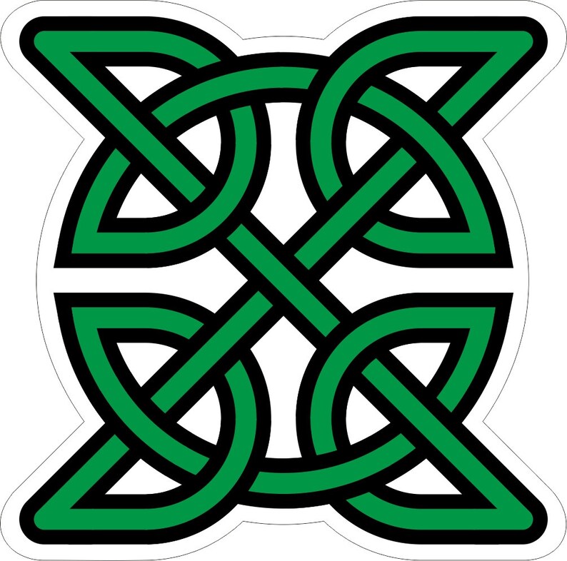 Celtic Knot Green #04 Sticker for Laptop Book Fridge Guitar Motorcycle ...