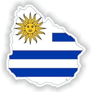 Uruguay mapa pegatina bandera para portátil libro nevera guitarra motocicleta casco caja de herramientas puerta PC barco