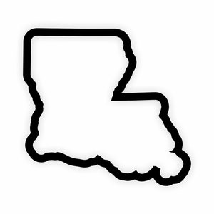 Pegatina de contorno de bandera de mapa de Luisiana para ordenador portátil, libro, nevera, guitarra, casco de motocicleta, puerta, PC, barco