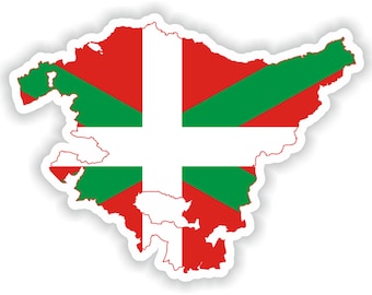 Basque Country Pais Vasco Spain map Sticker Flag for Laptop Book Fridge Guitar Motorcycle Helmet ToolBox Door PC Boat