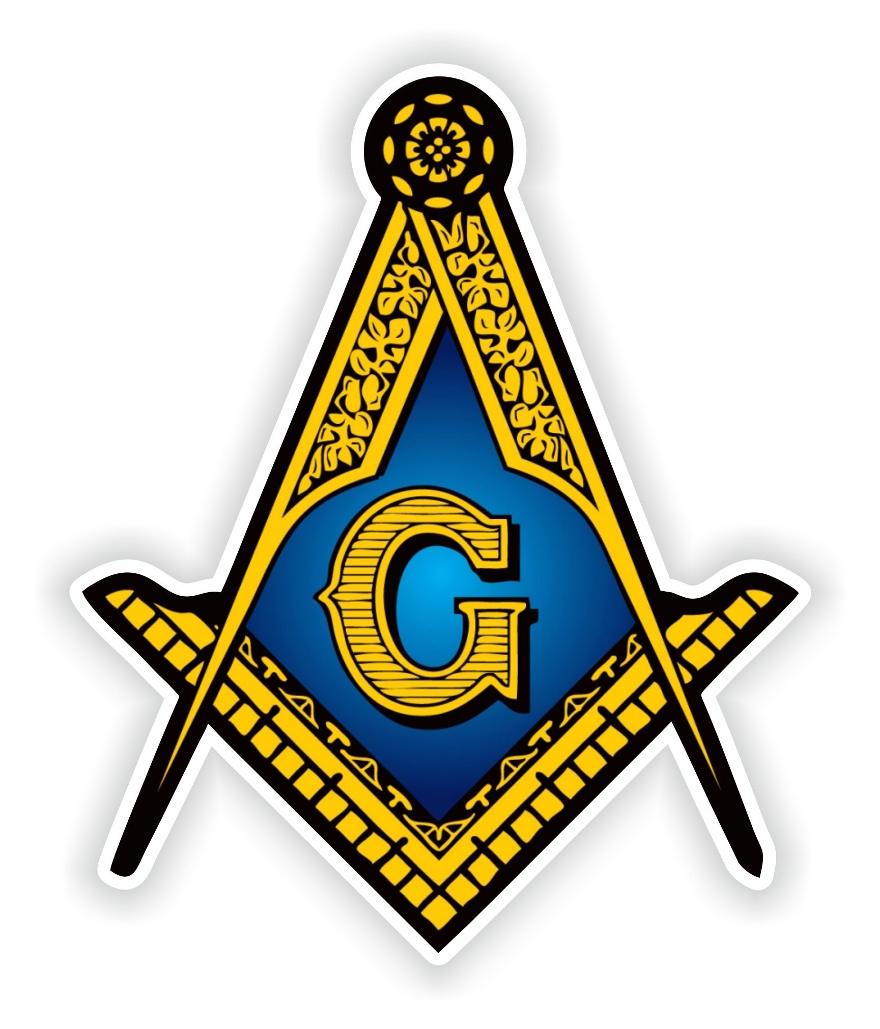 Masonic Emblem #01 Freemasonry Sticker for Laptop Book Fridge Guitar Motorcycle Helmet ToolBox Door PC