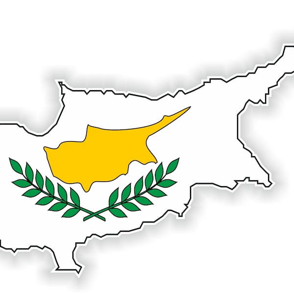 Cyprus Map Flag - Digital File Download - svg, png, eps, jpg