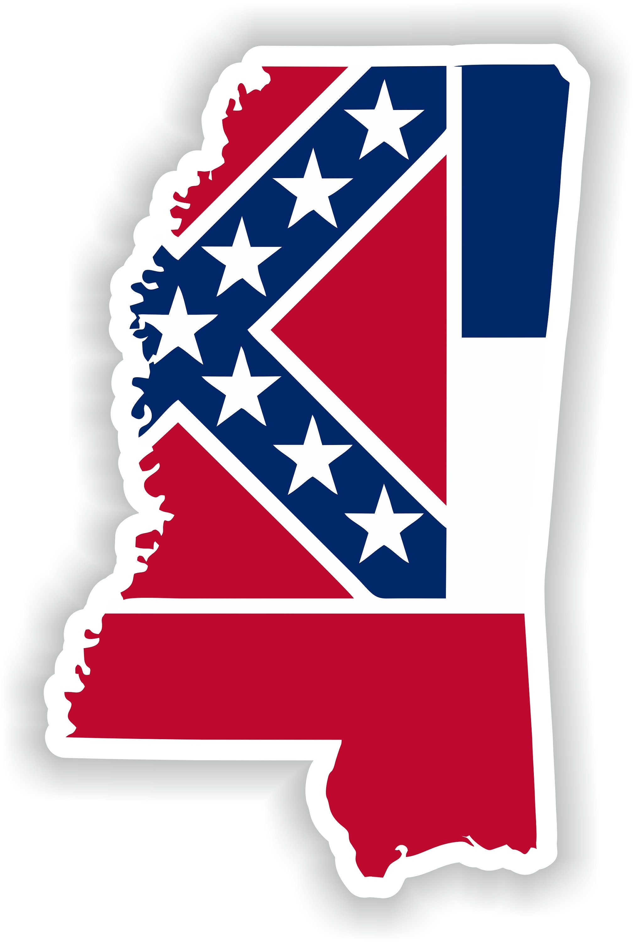 Mississippi map Sticker Flag for Laptop Book Fridge Guitar Etsy 日本