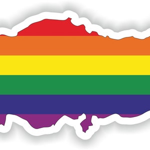 Túnez Gay arco iris mapa etiqueta engomada para el libro portátil nevera motocicleta casco ToolBox puerta PC barco