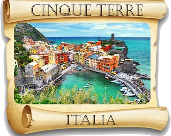 Cinque Terre Italy Italia Papyrus Sticker for Laptop Book Fridge Guitar Motorcycle Helmet ToolBox Door PC Boat