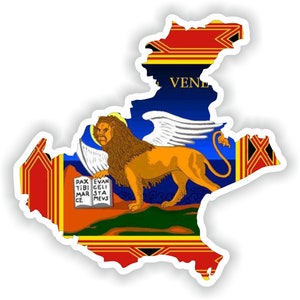 Véneto Italia mapa Pegatina Bandera para el libro portátil Nevera Guitarra Motocicleta Casco Caja de herramientas Puerta PC Barco