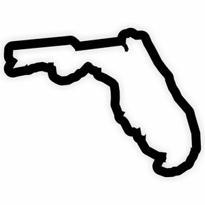 Florida kaart vlag overzicht sticker voor laptop boek koelkast gitaar motorhelm deur PC boot