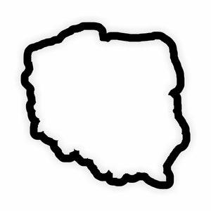 Pegatina de contorno de bandera de mapa de Polonia para ordenador portátil, libro, nevera, guitarra, casco de motocicleta, puerta, PC, barco