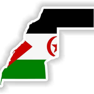Western Sahara mapa Sticker Flag para el libro portátil nevera motocicleta casco ToolBox puerta PC Barco