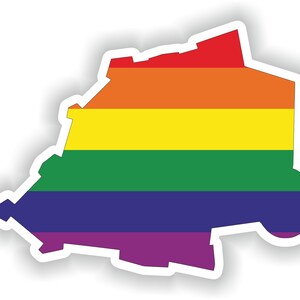 Vatican Gay Rainbow Carte Drapeau Autocollant pour ordinateur portable Livre Réfrigérateur Guitare Moto Casque ToolBox Porte PC Bateau