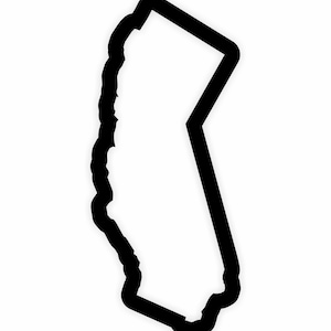 Autocollant de contour de drapeau de carte de Californie pour ordinateur portable, livre, réfrigérateur, guitare, moto, casque, porte, PC, bateau