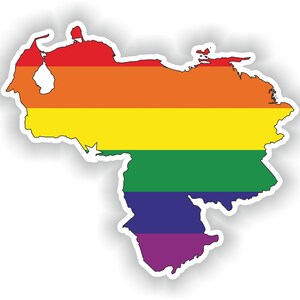 Venezuela Gay arco iris mapa etiqueta engomada para el libro portátil nevera motocicleta casco ToolBox puerta PC barco