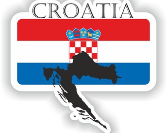 Croatia Sticker Flag MF for Laptop Book Fridge Guitar Motorcycle Helmet ToolBox Door PC Boat