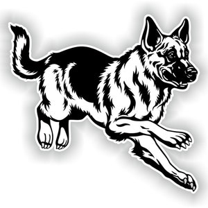 German Shepherd Sticker for Bumper Car Van Truck Motorcycle Helmet ToolBox Door PC Boat Dog #01
