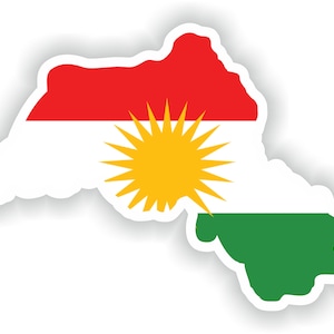 Kurdistan Map Flag - Digital File Download - svg, png, eps, jpg