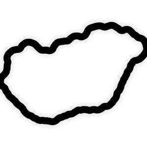 Ungarn Karte Flagge Umriss Aufkleber für Laptop Buch Kühlschrank Gitarre Motorrad Helm Tür PC Boot