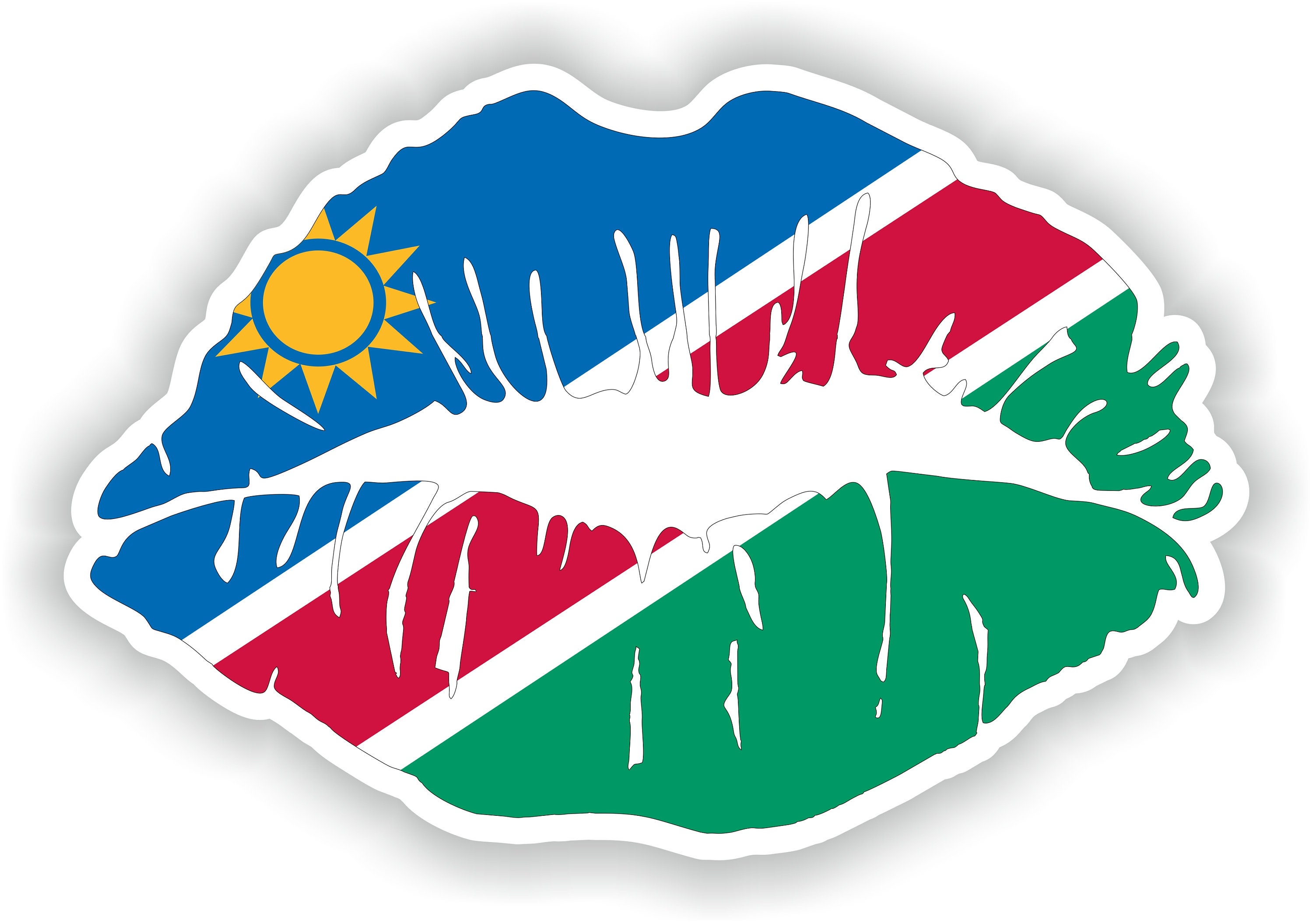 Nimibia Sticker Lips Namibia Sticker Flag for Laptop Book Fridge Guitar Motorcycle ...