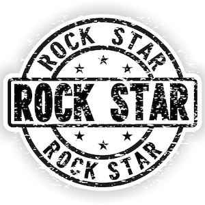 Rock Star pegatina para parachoques car van camión casco herramientacaja puerta PC barco