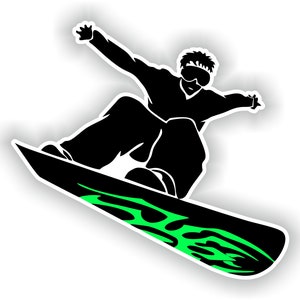 Autocollant snowboarder snow ski pour bumper Car Van Truck Motorcycle Helmet ToolBox Door PC Boat Snowboard
