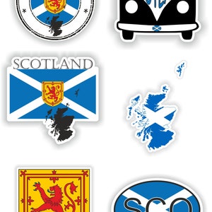 Scotland Set of Stickers for Laptop Book Water Bottle Fridge Guitar Motorcycle Helmet ToolBox Door PC Boat