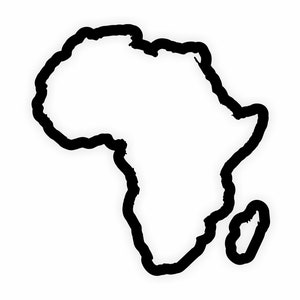 Etiqueta engomada del contorno de la bandera del mapa de África para el libro del ordenador portátil nevera guitarra casco de la motocicleta puerta PC barco