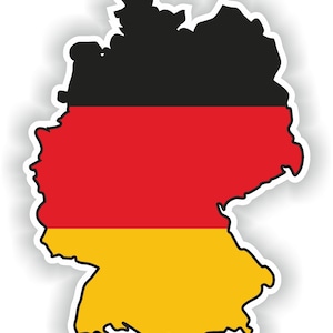 Duitsland kaart sticker vlag voor laptop boek koelkast gitaar Motorhelm ToolBox deur PC Boot